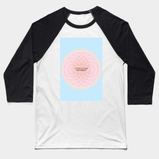 Positive Affirmation Modern Aesthetic Pink and Yellow Gradient Aura Baseball T-Shirt